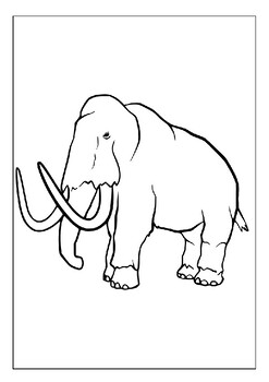 Educational Coloring Adventure: Woolly Mammoth Coloring Pages for Children