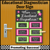 Educational Diagnostician Gift Idea Where am I Door Sign P
