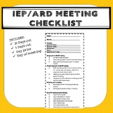 ARD/IEP Checklist