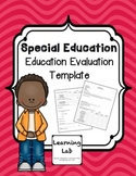 Education Evaluation Template (Special Education)