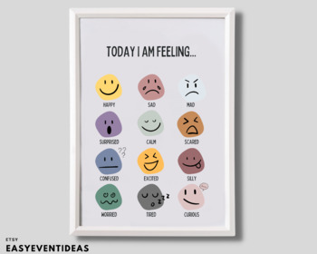 Educational Feelings Poster | Classroom Printable | Today I'm Feeling ...