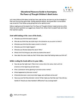 Preview of Educational Guide and Think Tank Pages for I Can Ground Myself Ebook