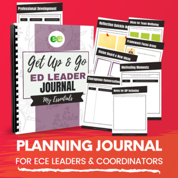 Preview of Educational Leader Journal for Pre-K, Preschool, Childcare, OSHC, Kindergarten