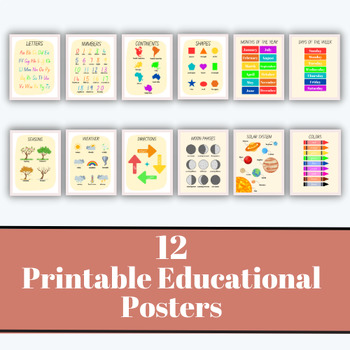 free printable educational posters for kids