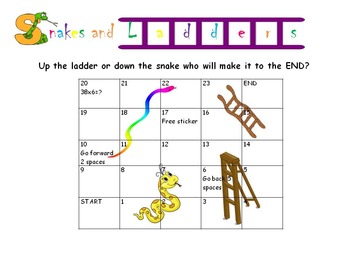 Preview of Educational Snakes and Ladders