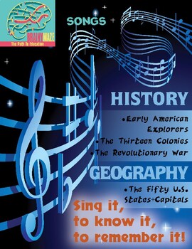 Preview of Educational Songs - American History & U.S. 50 States + Capitals