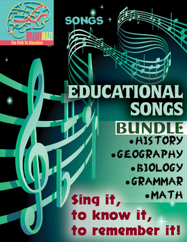 Preview of Educational Songs MEGA BUNDLE! - History - Geography - Biology - Grammar - Math
