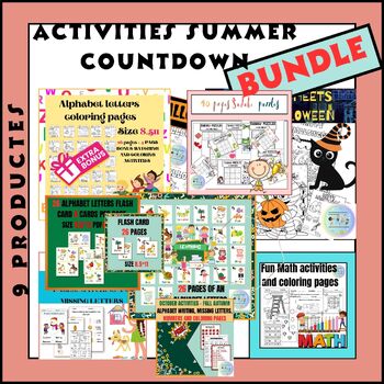 Preview of Worksheet activities, coloring pages, and puzzle games bundle