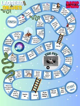 Preview of LADDERS & SNAKES GAME, Educational board game, ESL-ELE Worksheets