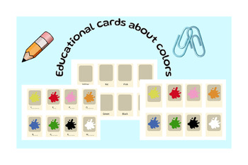 Preview of Educational cards about colors.