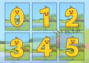 Preview of Educational sheets in the form of numbers, in a colorful and illustrated style