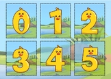 Educational sheets in the form of numbers, in a colorful a