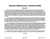 Educator Effectiveness Danielson's Domain 1 Lesson Plan Template