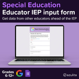 Educator IEP Input Form – Google Form