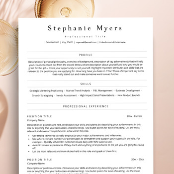 Preview of Educator Resume Template, Teacher Resume Template for Google Docs & References