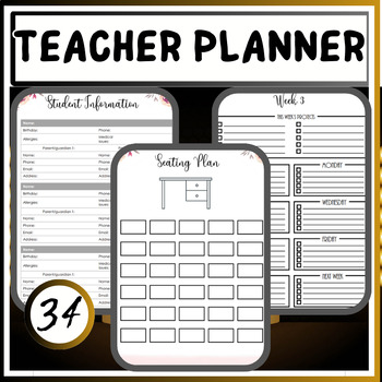 Preview of Educator's Essential Toolkit: Daily Schedule, Seating Plan, Class Expenses...