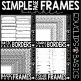 Educlips Basics - Simple Page Frames Bundle {Educlips Clipart}