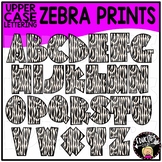 Educlips Signature Safari UPPER CASE Letters - Zebra Print
