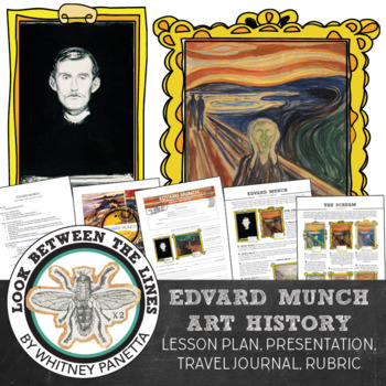 Preview of Edvard Munch Art History Activity for Elementary Art, Middle, High School Art