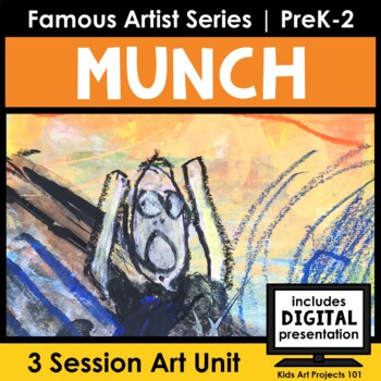 Preview of Edvard Munch The Scream Art Project Famous Artist Elementary Art Lessons K-2