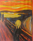 Edvard Munch- The Scream; Halloween writing/art project
