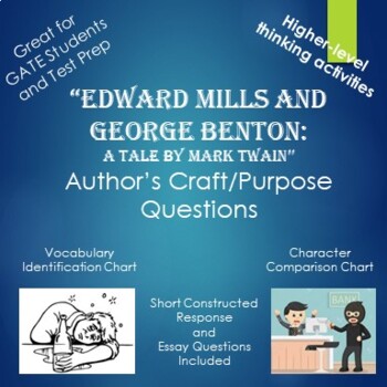 Preview of Edward Mills and George Benton: A Tale by Mark Twain Author's Purpose Activities