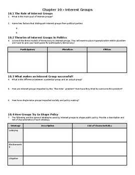 Preview of Edwards Government in America AP Edition Ch. 10 Reading Guide (includes REDESIGN