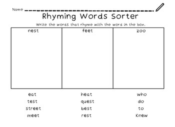 Edwina the Emu differentiated rhyming sheets by MissUKindy | TPT