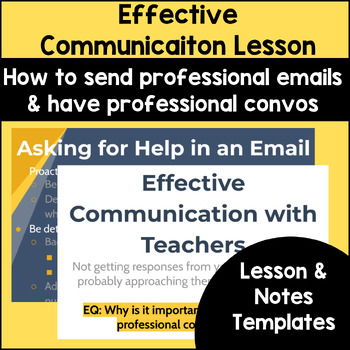 Preview of Effective Communication Lesson / Professional Communication Lesson