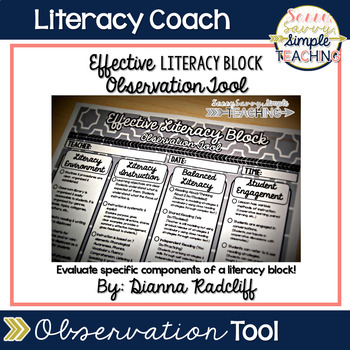 Preview of Effective Literacy Block ~ Observation Tool