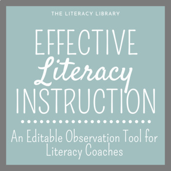 Preview of Literacy Observation Evaluation (Editable)