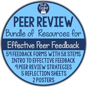 Preview of Peer Review Lesson Feedback Forms & Sentence Stems Reflection & Revision Sheets