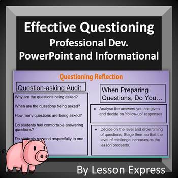 Preview of Effective Questioning Professional Development PowerPoint and Information Guide