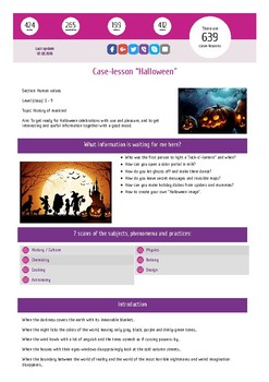 Preview of Interactive lesson for study. Case "Halloween"