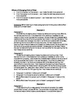 Preview of Effects of Changing Point of View Activity