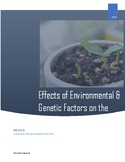 Effects of Environmental and Genetic Factors on Plant Growth