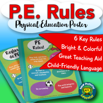 Preview of PE Rules Dual Language Physical Education Poster