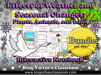 Preview of Effects of Weather and Seasonal Changes Interactive Notebook BUNDLE