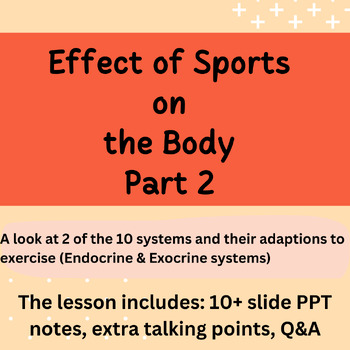 Preview of Effects of sport on the body- Part 2