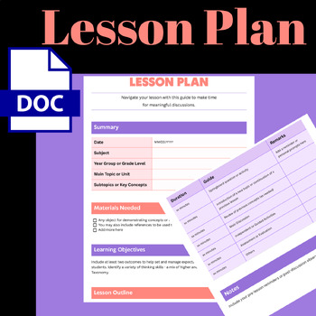 Preview of Efficient Lesson Planning with Google Docs 2024  TPT Teachers