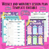 Efficient Life: Weekly and Monthly Planner Template editab