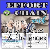 SEL Character Education- Effort Chain: Daily Quotes & Challenges