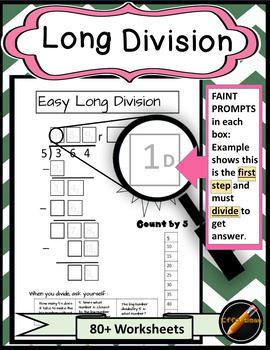 Preview of Long Division: Easy with Prompts