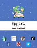 Egg CVC Recording Sheet FREEBIE