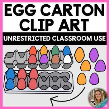 Preview of Egg Carton Counting Clip Art, Math Clipart