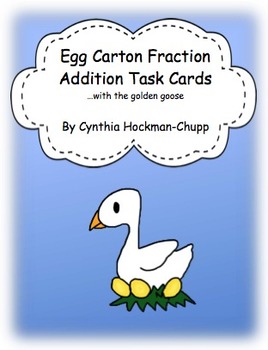 Preview of Egg Carton Fraction Addition Task Cards