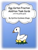 Egg Carton Fraction Addition Task Cards