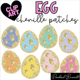 Egg Chenille Patch Clip Art // Spring Stoney Clover patches