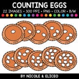 Spring Nest Egg Counting Clipart + FREE Blacklines - Comme