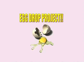 Preview of Egg Drop Project - Physics Activity/Experiment